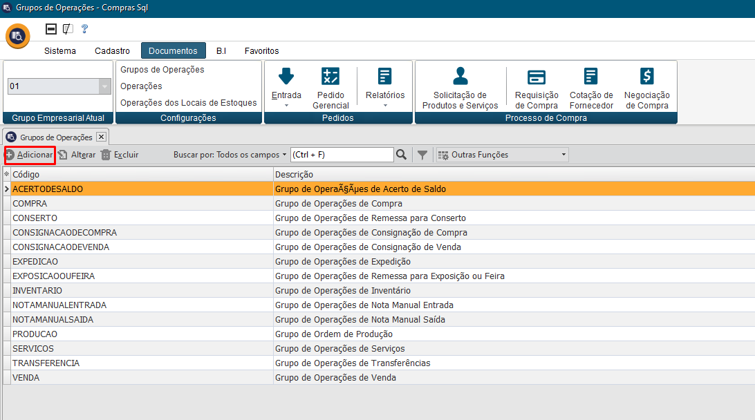 Artigo - Como configurar Operação? - Atendimento Web - Nasajon Sistemas